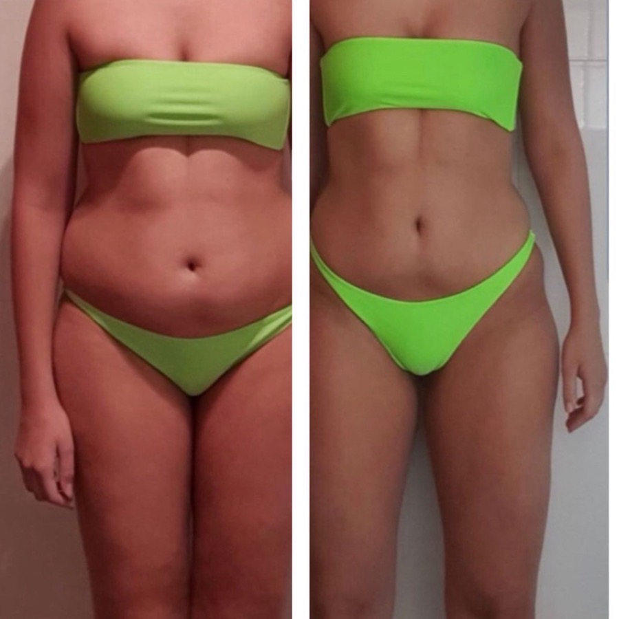 Transformation avant après d'une cliente